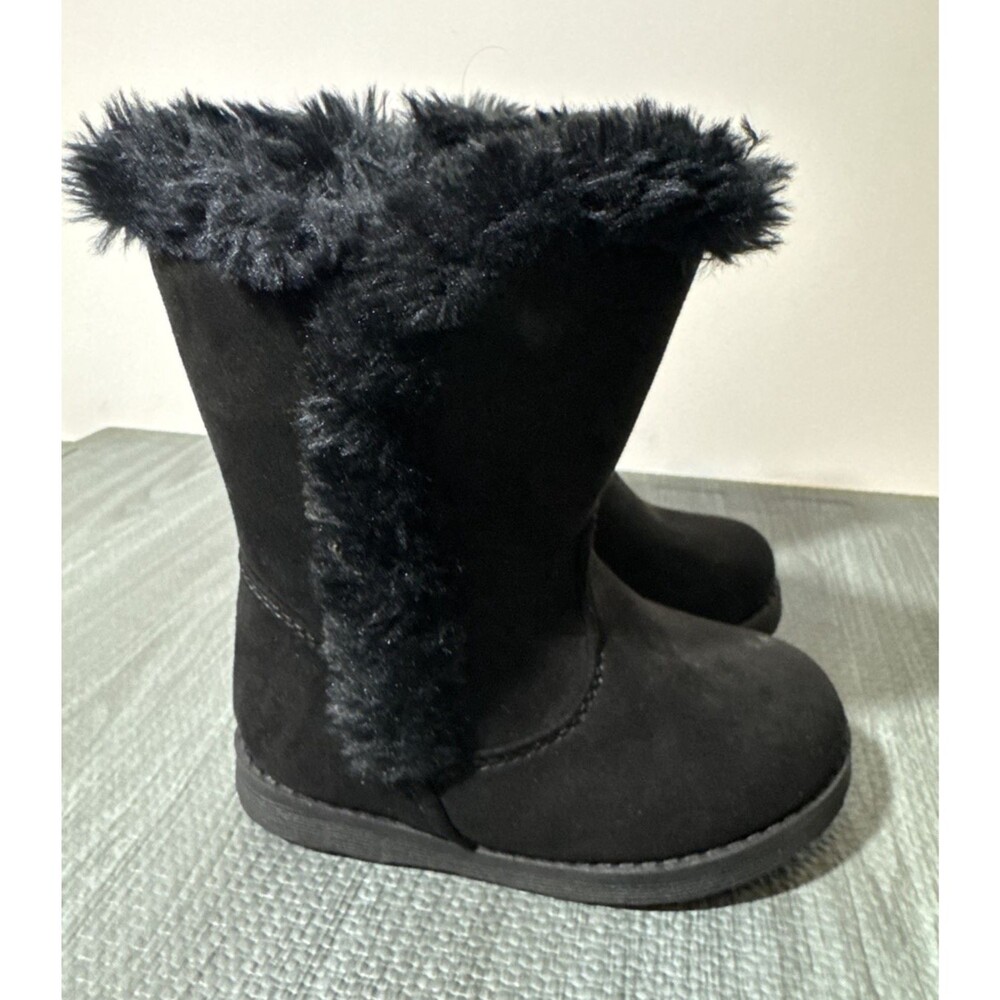 Cat & Jack Girl's Boots High Top Zipper Black Size 6